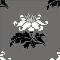 Tapestry Flower Repeat stencil