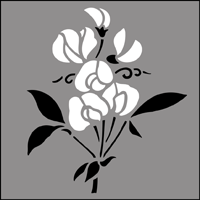 CS46 - Sweet pea solo stencil CS46 - Sweet pea solo stencil