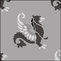 Gryphon Repeat stencil