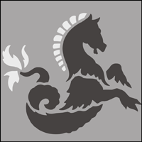 Seahorse Solo stencil