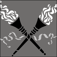 The Torches Solo stencil - price £17.95 Torches Solo stencil