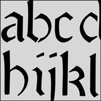 Alphabet No 2 stencil