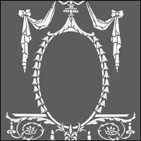 Cartouche No 3  stencil