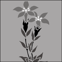 Gentian  stencil section.