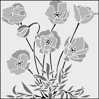 GR38 - Poppies stencil