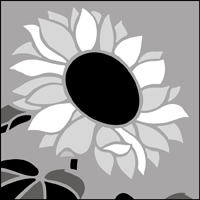 Sunflower  stencil
