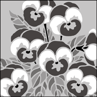 The Pansies stencil - price £20.95 Pansies stencil