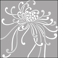 Spider Chrysanthemum stencil