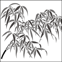 Bamboo Frond stencil