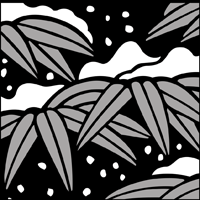 Bamboo & Snow stencil