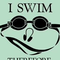 I Swim stencil