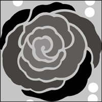 Rose & Pearls stencil