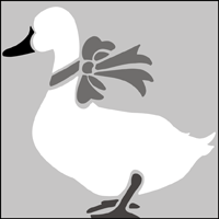 Duck stencil section.