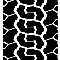 Tyre Track stencil section.