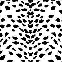 Cheetah stencil section.