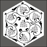 Hexagonal No 2 stencil