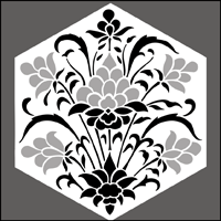 OTT33a - Hexagonal no 3 stencil