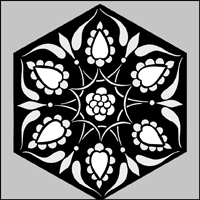 Hexagonal No 4 stencil