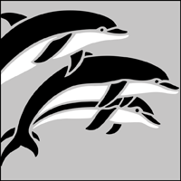 Dolphins stencil