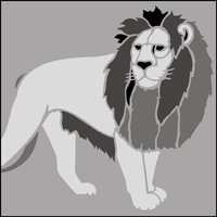 Lion stencil