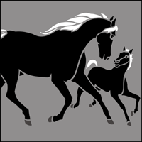 Horses stencil