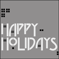 Happy Holidays stencil