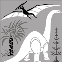 Dinosaurs stencil