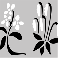 Tapestry Flowers stencil