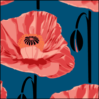 VN164 - Poppies stencil