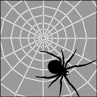 Spider Web stencil section.