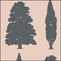 VN183-L - Trees stencil
