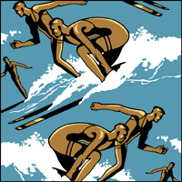 Surfers stencil
