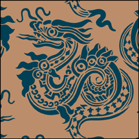 Regency Dragons stencil