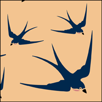 Swallows stencil