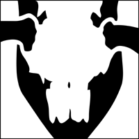 This image just shows a section of the design. Click to see the full stencil design. Medium Antlers (right of picture) stencil section.