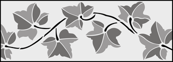 Ivy Leaf  stencil - Fruit and Flower