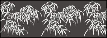 Bamboo Frond  stencil - Fruit and Flower