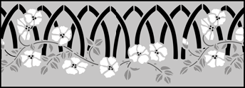 Country Gothic stencil - Fruit and Flower