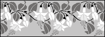 Fuchsia Border  stencil - Fruit and Flower