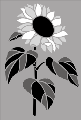 Sunflower  stencil - Fruit and Flower