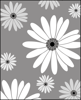 Daisies stencil - Fruit and Flower