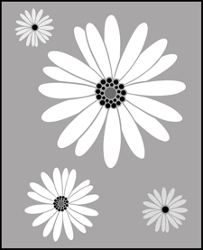 Daisies stencil - Fruit and Flower