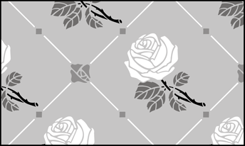Rose Repeat  stencil - Fruit and Flower
