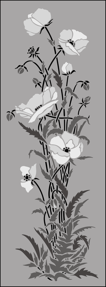 Garden Room | GR61 | Giant Poppies stencil Giant Poppies stencil - Garden Room
