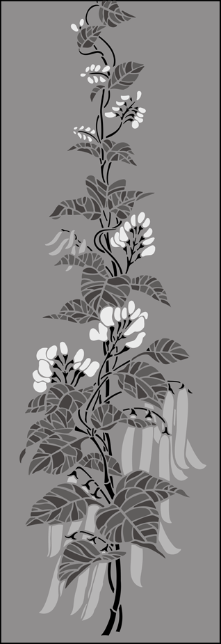 Garden Room | GR62 | Runner Beans stencil Runner Beans stencil - Garden Room