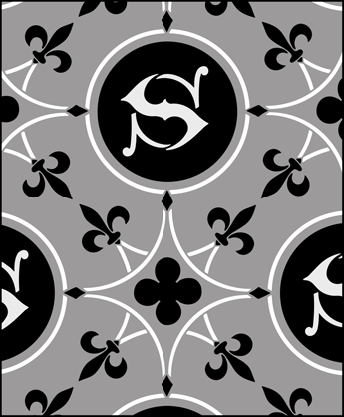 Repeat No 16 stencil - Gothic and Medieval