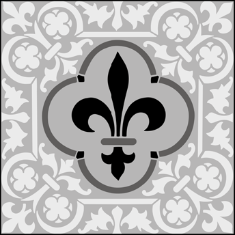 Tile No 1 stencil - Gothic and Medieval