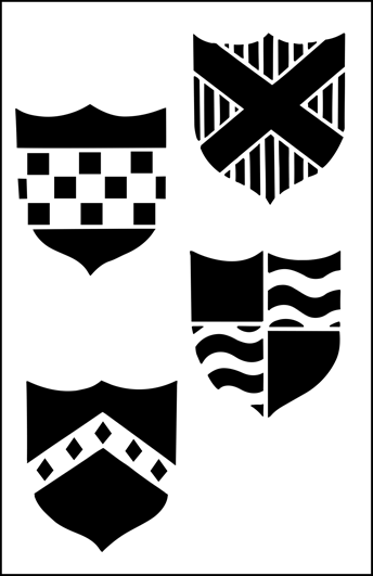 Shields stencil - Gothic and Medieval
