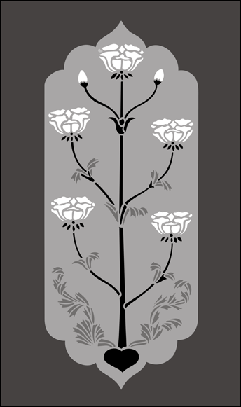Indian | IN45 | Panel No 7 stencil Panel No 7 stencil - Indian