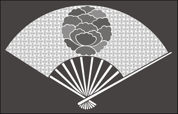 Click to see the actual Peony Fan stencil design.